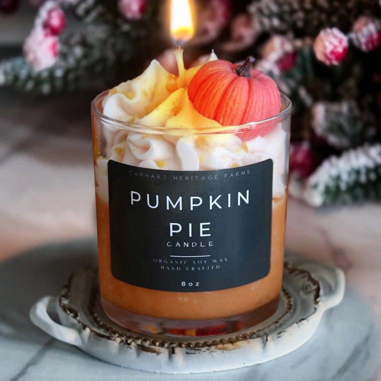 Pumpkin Pie Dessert Candle