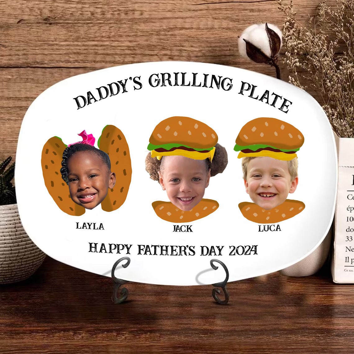 Personalized Daddy's Grilling Platter For Father's Day Gift Ideas