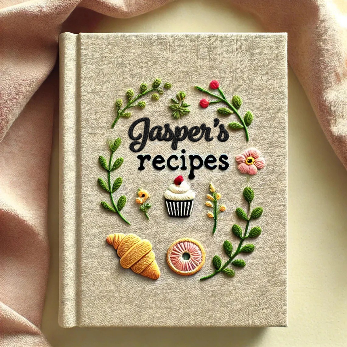 Custom Embroidered Recipe Book Christmas Gift For Mom Grandma Family
