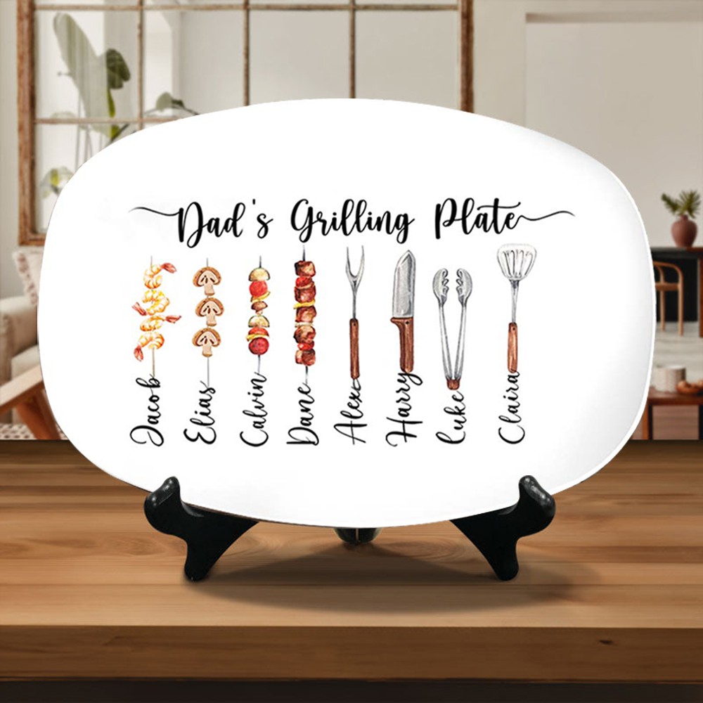 Personalized Daddy's Grilling Platter For Father's Day Gift Ideas
