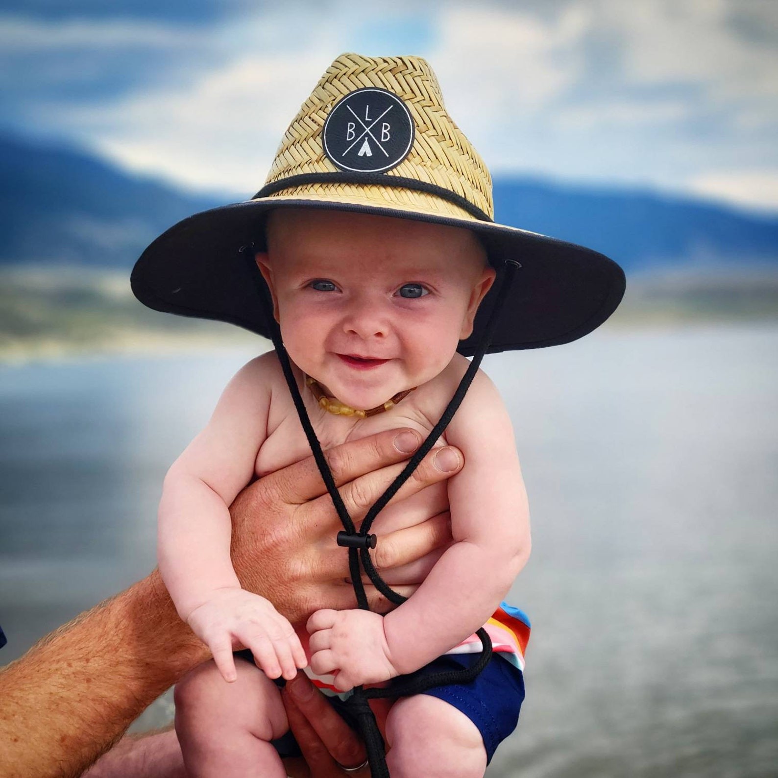 Personalized Straw Sun Name Patch Hat With Initials and Symbols For Baby Toddler Adult