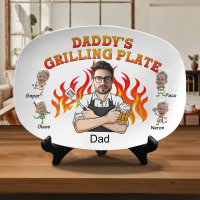 Personalized Daddy's Grilling Platter For Father's Day Gift Ideas