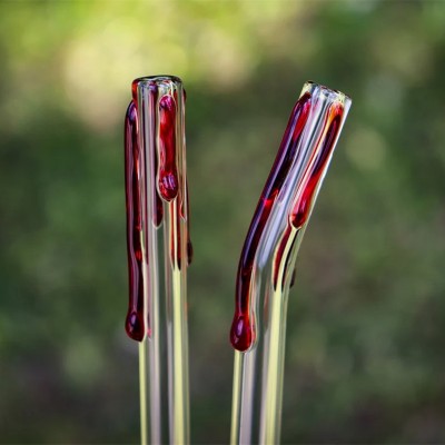 Blood Drips Glass Drinking Straw Halloween Gift