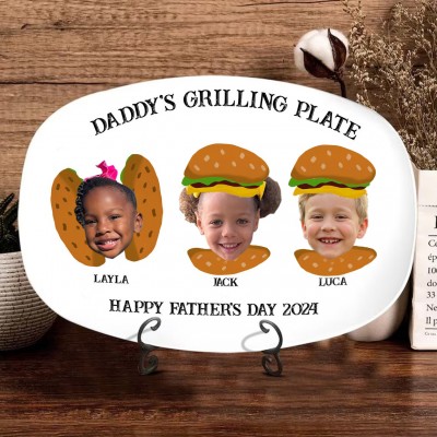 Personalized Daddy's Grilling Platter For Father's Day Gift Ideas