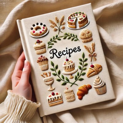 Custom Embroidered Recipe Book Christmas Gift For Mom Grandma Family