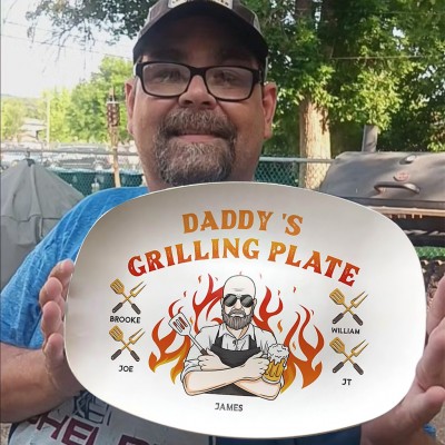 Personalized Daddy's Grilling Platter For Father's Day Gift Ideas