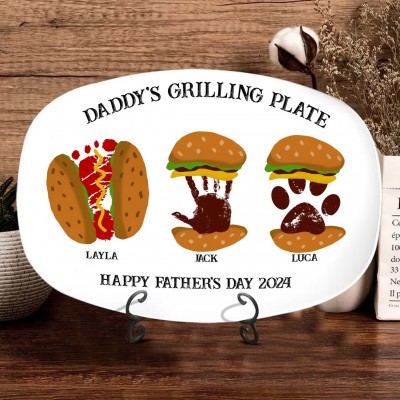Personalized Daddy's Grilling Platter For Father's Day Gift Ideas