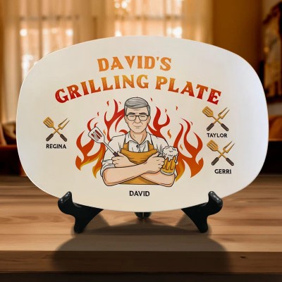 Personalized Daddy's Grilling Platter For Father's Day Gift Ideas