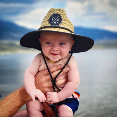 Personalized Straw Sun Name Patch Hat With Initials and Symbols For Baby Toddler Adult