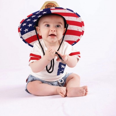 Personalized Straw Sun Name Patch Hat For Baby Toddler Adult