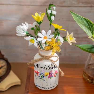 Personalized Glass Birth Month Flower For Mother's Day Mom Grandma Unique Gift Ideas
