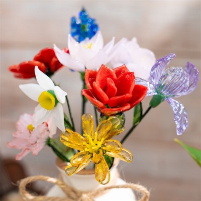 Personalized Glass Birth Month Flower For Mother's Day Mom Grandma Unique Gift Ideas