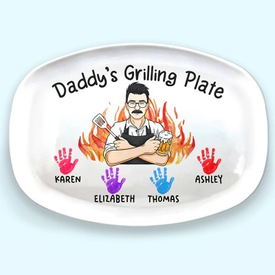 Personalized Daddy's Grilling Platter For Father's Day Gift Ideas