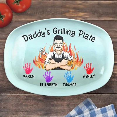 Personalized Daddy's Grilling Platter For Father's Day Gift Ideas