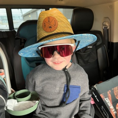 Personalized Straw Sun Name Patch Hat With Initials and Symbols For Baby Toddler Adult