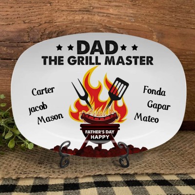 Personalized Daddy's Grilling Platter For Father's Day Gift Ideas
