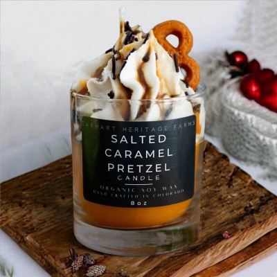 Salted Caramel Pretzel Dessert Candle