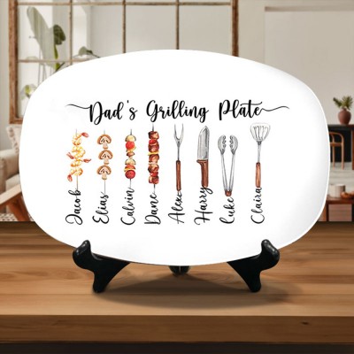 Personalized Daddy's Grilling Platter For Father's Day Gift Ideas