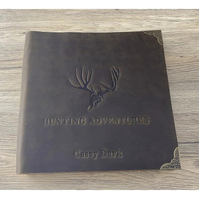 Personalized Our Adventure Book Leather Photo Travel Album Gift for Him and Her Valentine's Day Anniversary