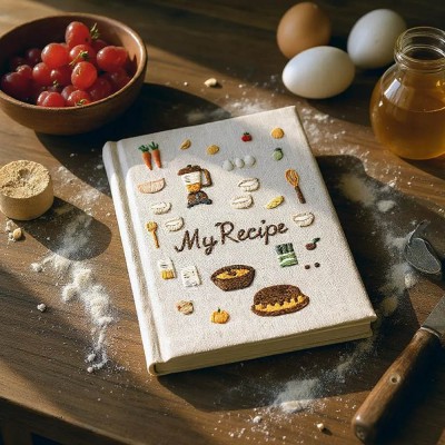 Custom Embroidered Recipe Book Christmas Gift For Mom Grandma Family